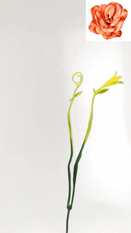 Добавка двойная Травка с цветком, пластик, зеленый с желтым, 160 мм